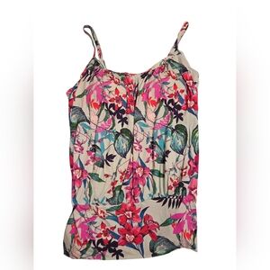 Swimsuits For All Light Blue Pink Floral Tankini Top Size 22